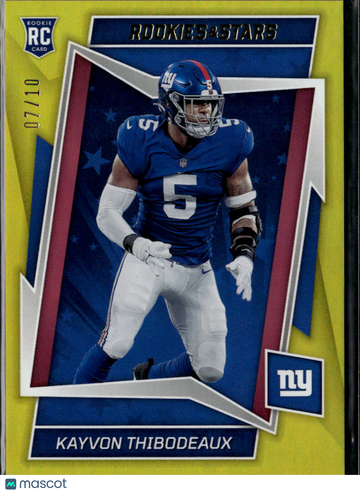 Kayvon Thibodeaux 2022 Panini Rookies & Stars RC Yellow /10 New York Giants