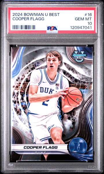 2024 Bowman University Best Cooper Flagg #16 PSA 10