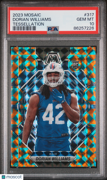2023 Mosaic Dorian Williams Tessellation #11/15 PSA 10