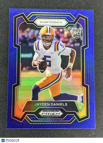2024 Panini Prizm Draft Picks Jayden Daniels #108 Blue SN LSU Tigers