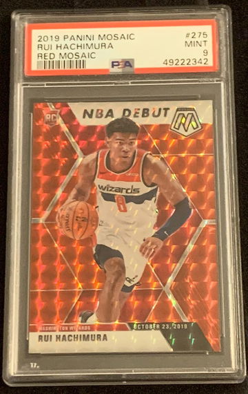 Rui Hachimura 2019 Mosaic Debut Red PSA 9