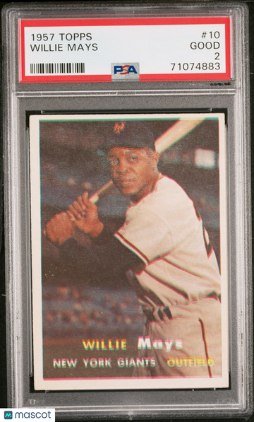 1957 Topps Willie Mays #10 PSA 2