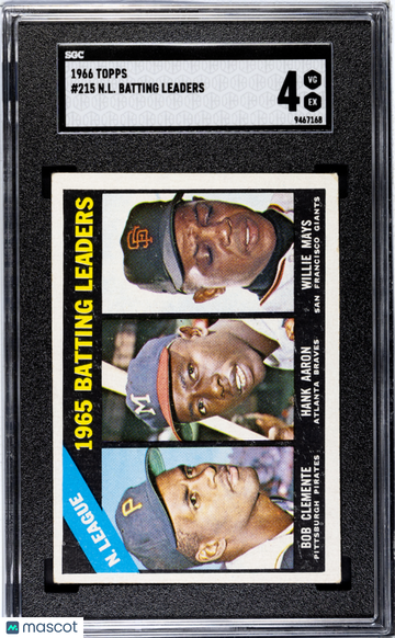 1966 Topps N. L. Batting Leaders #215 SGC 4