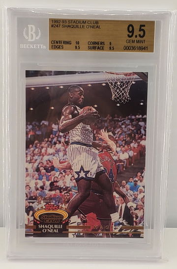 SHAQUILLE O'NEAL 1992-93 STADIUM CLUB BGS GEM 9.5 PERFECT CENTER