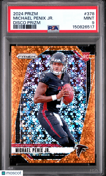 2024 Panini Prizm Michael Penix JR. #378 Disco Prizm PSA 9