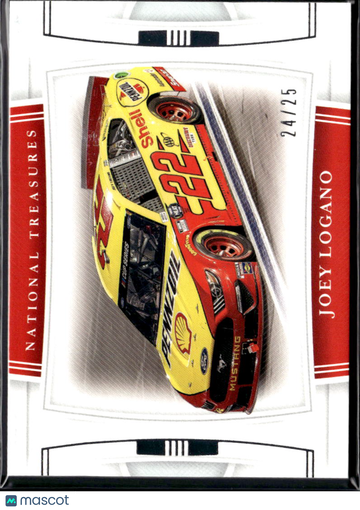 Joey Logano 2020 Panini National Treasures Racing /25 Team Penske