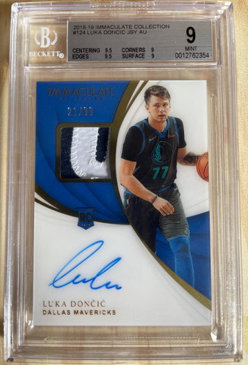 2018-19 Immaculate Luka Doncic RPA 21/99 BGS 9