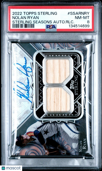2022 Topps Sterling Nolan Ryan #SSARNRY Relic Memorabilia PSA 8 Topps