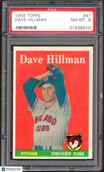 1958 Topps Dave Hillman #41 PSA 8