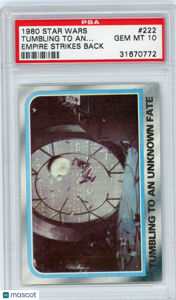 1980 Star Wars Empire Strikes Back Tumbling To An.. . #222 PSA 10