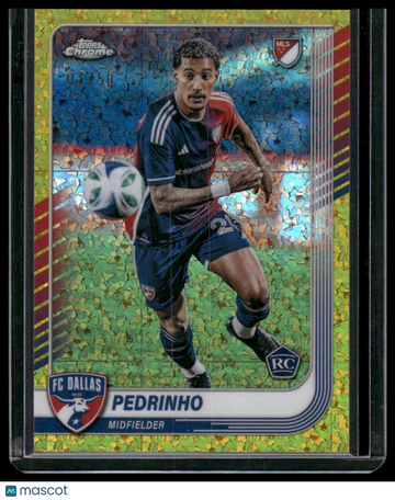 2025 Topps Chrome MLS Pedrinho #148 Yellow Mini-Diamond Refractor /50 RC