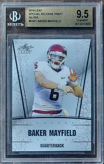 2018 BAKER MAYFIELD Leaf SILVER Special Release Draft BGS 9.5 Rookie RC #DS01