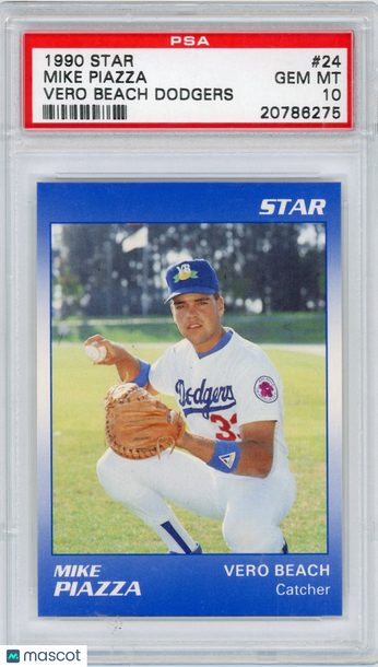 1990 Star Vero Beach Dodgers Mike Piazza #24 PSA 10