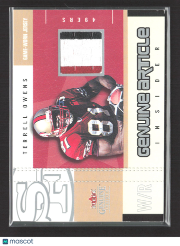 2003 Fleer Genuine Insider Genuine Article Terrell Owens #GA-TO Game-Worn Jersey