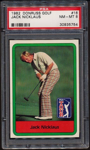 1982 Donruss Golf Jack Nicklaus PSA 8