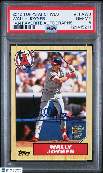 2012 Topps Archives Fan Favorite Autographs Wally Joyner #FFAWJ PSA 8