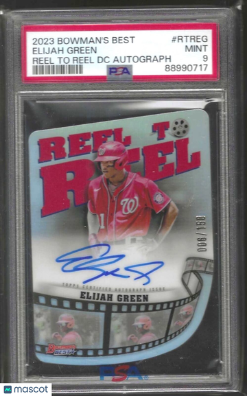 2023 Bowman's Best Reel To Reel Die-Cuts Autographs Elijah Green #RTREG PSA 9