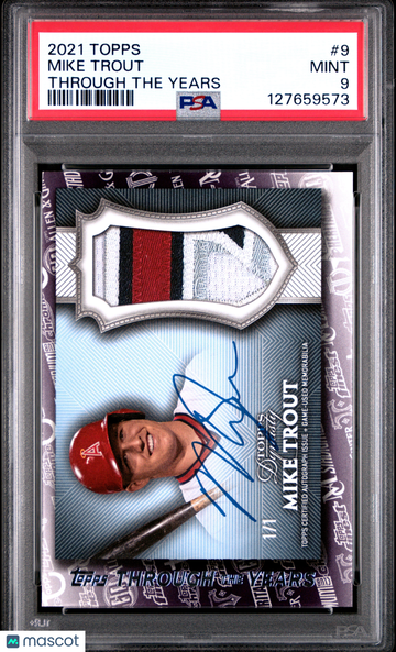 2021 Topps Through The Years Insert Mike Trout #9 PSA 9