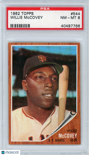 1962 Topps Willie Mccovey #544 PSA 8