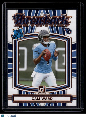 2025 Donruss Cam Ward #25 Rated Rookies Throwback