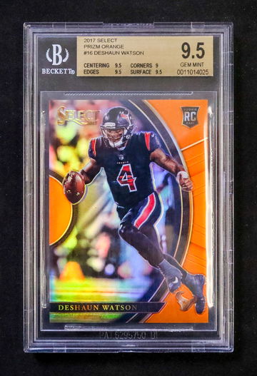 2017 Panini Select - Deshaun Watson - Rookie Concourse Orange Prizm /49 BGS 9.5 Gem Mint