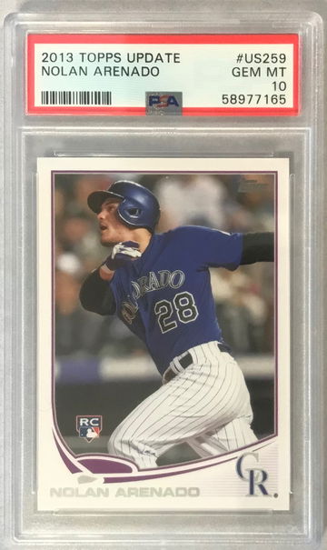 Nolan Arenado Rookie Card 2013 Topps Update #US259 - PSA 10 Gem Mint - Rockies