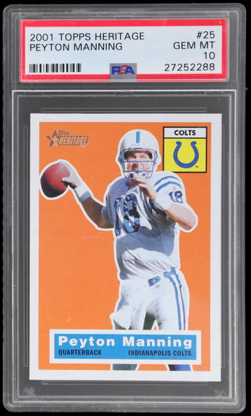 2001 Topps Heritage Peyton Manning PSA 10