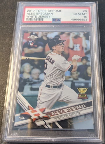 2017 Topps Chrome White Jersey Alex Bregman PSA 10 