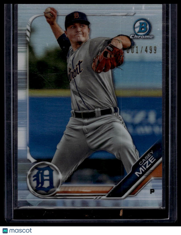 2019 Bowman Casey Mize #BCP-49 Chrome Prospects Refractor SN