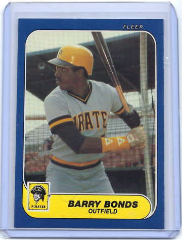 1986 fleer Baseball U15 Barry Bonds