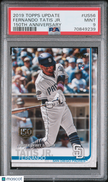 2019 Topps Update Fernando Tatis JR. #US56 150th Anniversary PSA 9