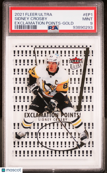 2021 Upper Deck Fleer Ultra Exclamation Points Sidney Crosby #EP1 Gold PSA 9