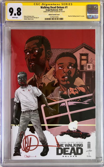 Walking Dead Deluxe #1 Adlard Cover CGC 9.8 Signed by Charlie Adlard