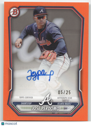 2026 Bowman Jose Perdomo #BPA-JP Orange /25