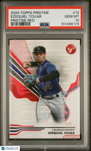 2024 Topps Pristine Ezequiel Tovar #12 Red /5 PSA 10