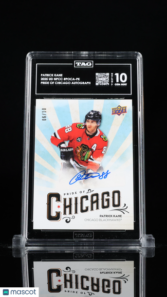 2025 Upper Deck National Sports Collectors Convention Patrick Kane #POCA-PK Pride of Chicago Autograph /10 TAG 10