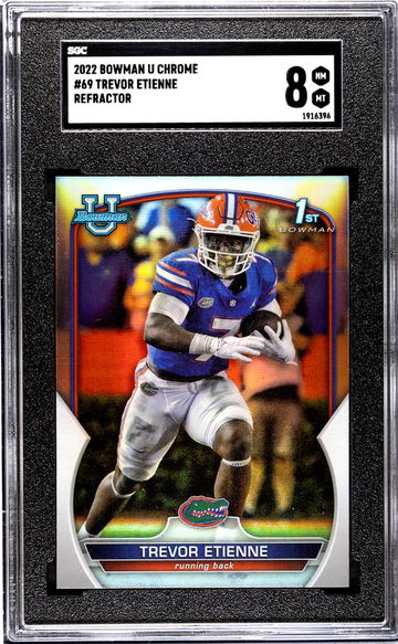 2022 Bowman U Chrome #69 Trevor Etienne Refractor SGC 8