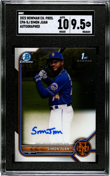 SGC 9.5 2022 Bowman Chrome Simon Juan Auto