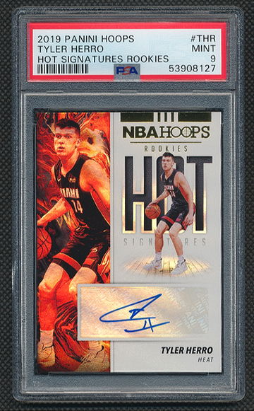 2019 Hoops Tyler Herro Hot Signatures Auto PSA 9