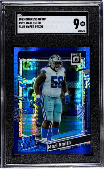 2023 Donruss Optic Blue Hyper Prizm Mazi Smith #228 RC SGC 9