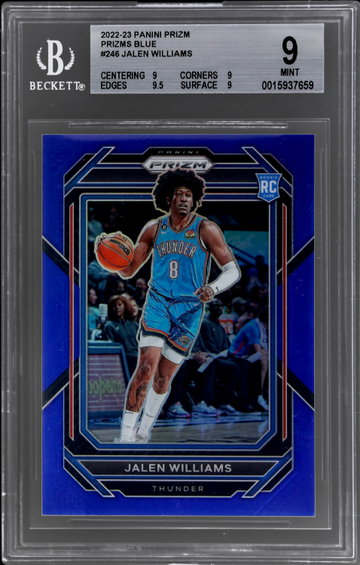 2022 Panini Prizm Jalen Williams Blue Prizm BGS 9 RC