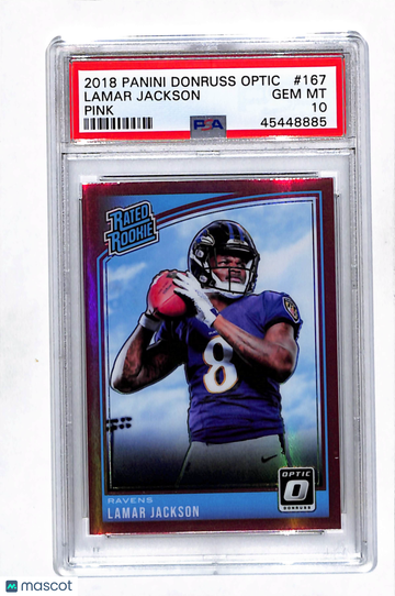 2018 Panini Donruss Optic Lamar Jackson #167 Pink PSA 10