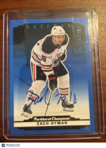 2022-23 Upper Deck Parkhurst Champions Zach Hyman #112 Blue Upper Deck