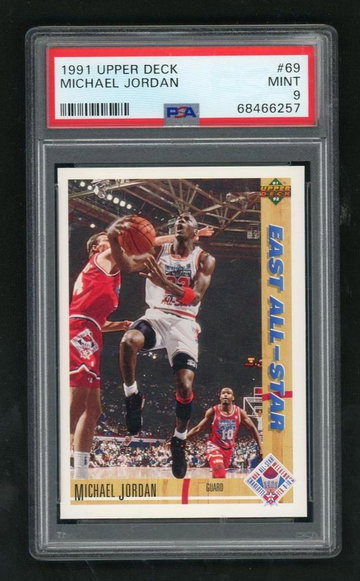 1991 Upper Deck East All Star Michael Jordan #69 PSA 9