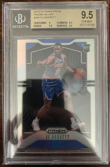 RJ Barrett Silver Prizm BGS 9.5 Gem Mint