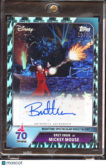 2025 Topps Disneyland 70th Anniversary Bret Iwan Nighttime Spectacular Voice Talent Authentic Autograph 62/70 #AA-BI