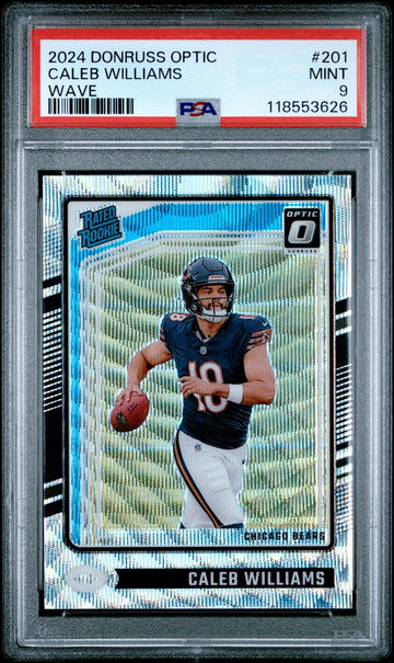 2024 Donruss Optic Rated Rookie Wave Caleb Williams #201 /300 PSA 9