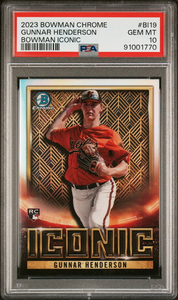 2023 Bowman Chrome Iconic Gunnar Henderson Rookie RC Refractor #BI19 PSA 10