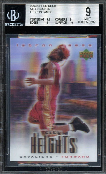 2003 Upper Deck City Heights LeBron James BGS 9