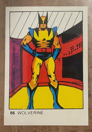1980 Terrabusi Marvel Super Heroes #86 Wolverine Rookie – Earliest Card- High Grade